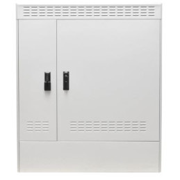 Szafa 19” zewnętrzna BKT AluCabMFG12, 1300x500x1500 (szer/gł/wys) RAL7038 IP55 (dwukomorowa, drzwi dwuskrzydłowe)