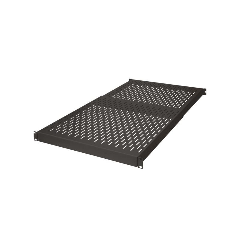 Półka stała serwerowa BKT 19" o zmiennej gł. 500 - 900 mm., 1U ,mocowana z przodu i tyłu RAL 9005 czarny