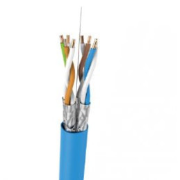 Kabel kat.6, U/FTP, BKT 455, LSHF, drut, niebieski, Eca (500m)