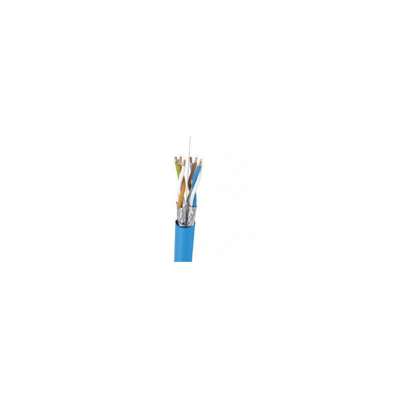 Kabel kat.6, U/FTP, BKT 455, LSHF, drut, niebieski, Eca (500m)