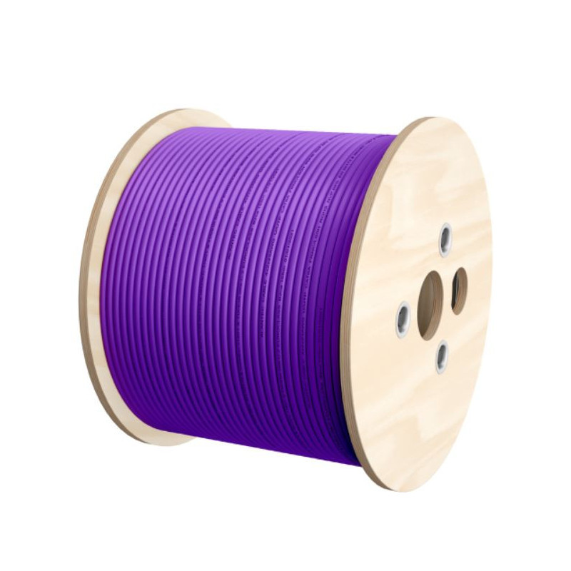 Kabel F/UTP kat.6 LSOH Dca 4x2x23AWG (500m) (FIOLETOWApowłoka)