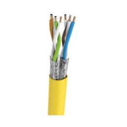 Kabel kat.7, S/FTP, BKT 695, FRNC, drut, żółty, Eca (500m)
