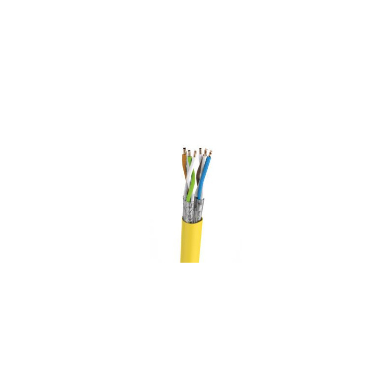 Kabel kat.7, S/FTP, BKT 695, FRNC, drut, żółty, Dca -s2,d1,a1 (500m)