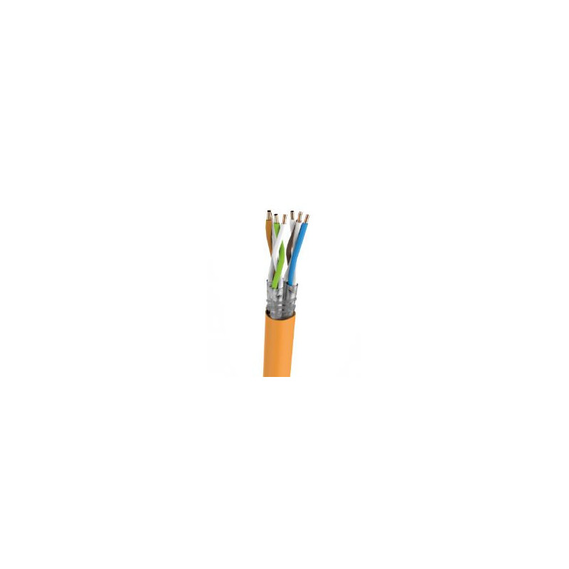 Kabel kat.7, S/FTP, BKT 1000, LSHF-FR, drut, pomarańczowy, B2ca -s1a,d1,a1 (1000m)