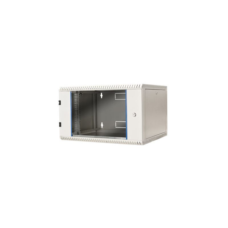 Szafa wisząca jednoczęściowa, BKT TOP 6U, 600/400/330 szer./gł./wys.  mm., RAL 7035 (konstrukcja spawana - nośność 40 kg )