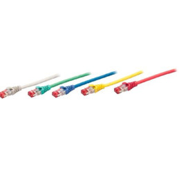 Patchcord BKT RJ45, kat.6A, S/FTP, LSHF, wtyk BKT zaciskany, żółty, 0.5m