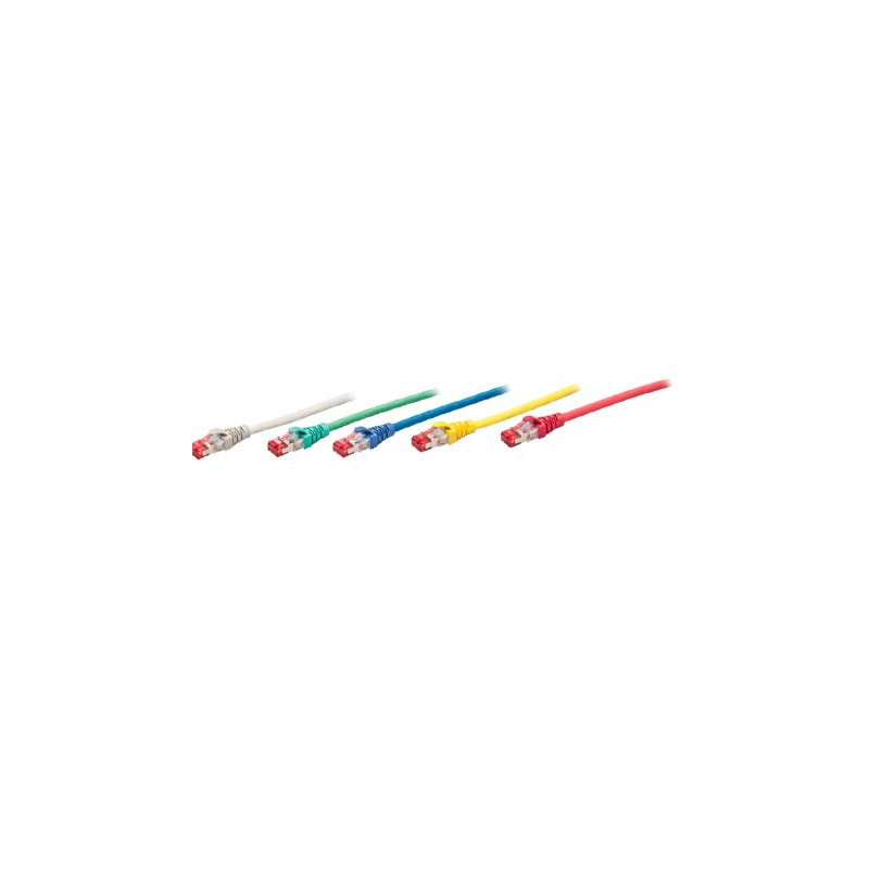 Patchcord BKT RJ45, kat.6A, S/FTP, LSHF, wtyk BKT zaciskany, żółty, 0.5m