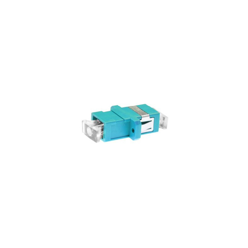 Adapter BKT FO, OM3, SC, simplex, turkusowy, z uszami