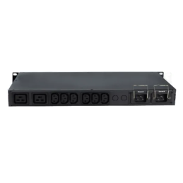 ATS Basic BKT 1U 19" 8xIEC320 C13, 1xIEC320 C19 (gniazda wbudowane), wtyk 2xIEC320 C20 16A/250V, brak kabli w komplecie