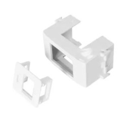 Adapter plastikowy prosty BKT 2xRJ45 dla ramki z klapką IP66