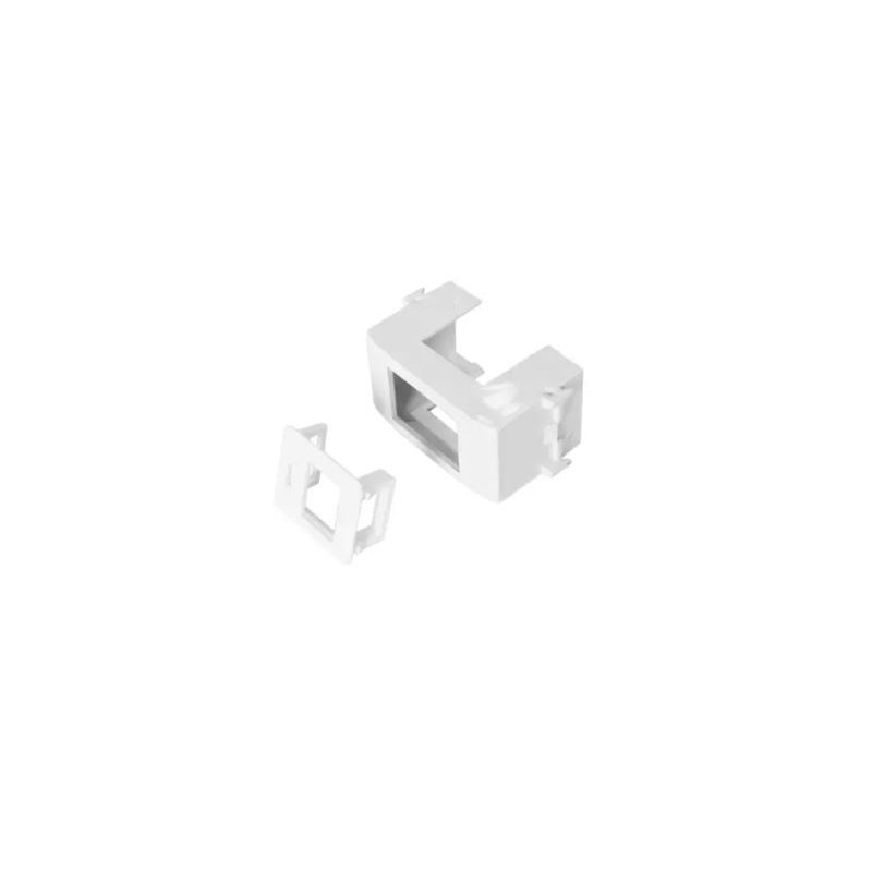 Adapter plastikowy prosty BKT 2xRJ45 dla ramki z klapką IP66