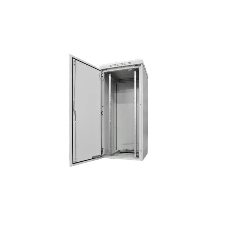 Szafa zewnętrzna BKT AluCab1 19” 22U 800/800/1195 (szer/gł/wys) IP55 RAL7035 (aluminiowa, jednopłaszczowa, jednokom