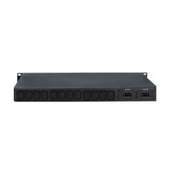 ATS Basic BKT 1U 19" 12xIEC320 C13 (gniazda wbudowane), wtyk 2xIEC320 C14 10A/250V, brak kabli w komplecie