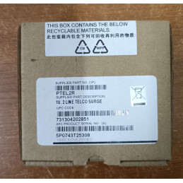 APC PTEL2R ProtectNet moduł ochrony przepięciowej 2 linii telefonicznych Analog/DSL RJ45, 1U